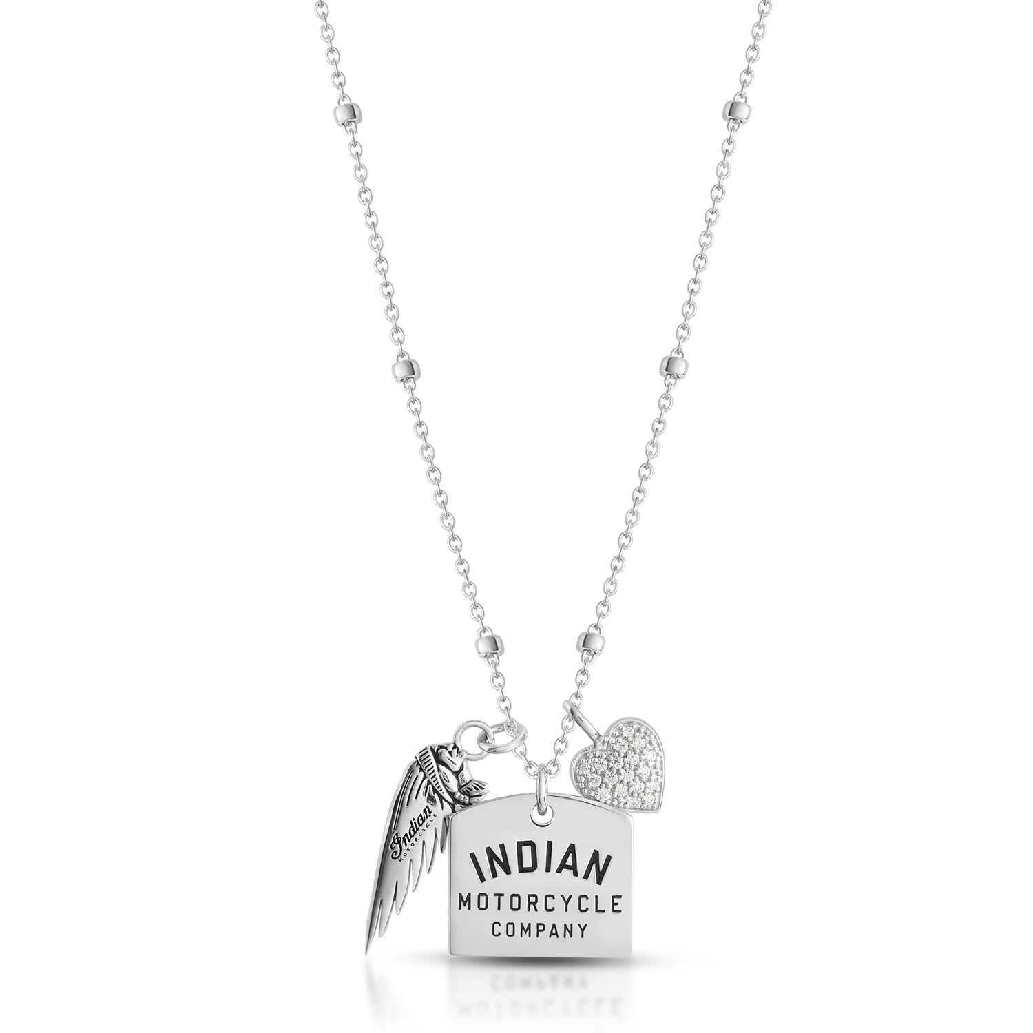 Indian Motorcycle Beaded Charm Necklace