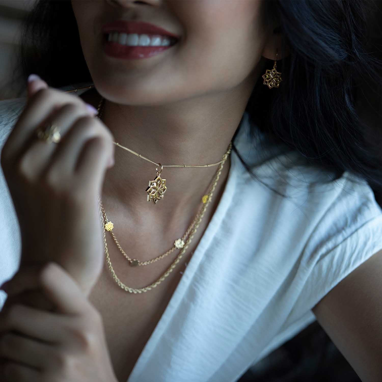 Lotus Layering Necklace