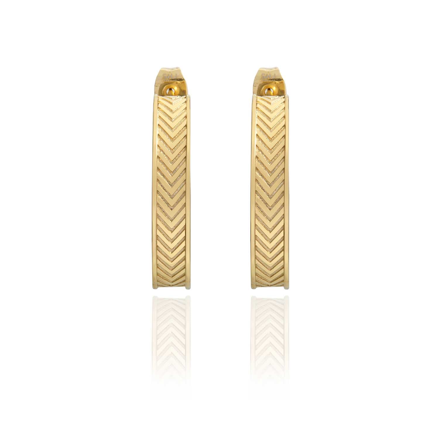 Chevron Hoop Earrings