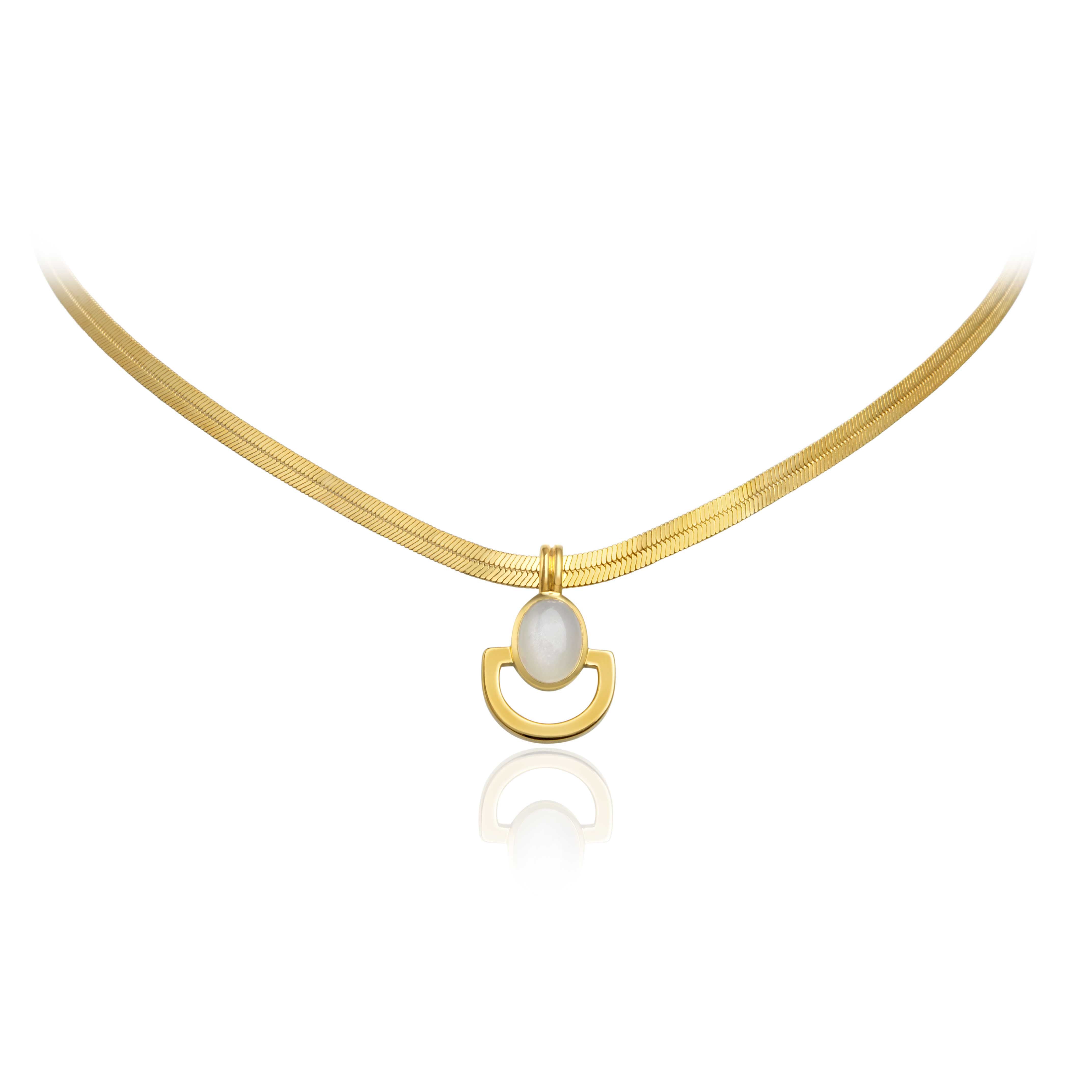 Moonstone Tide Pendant Necklace