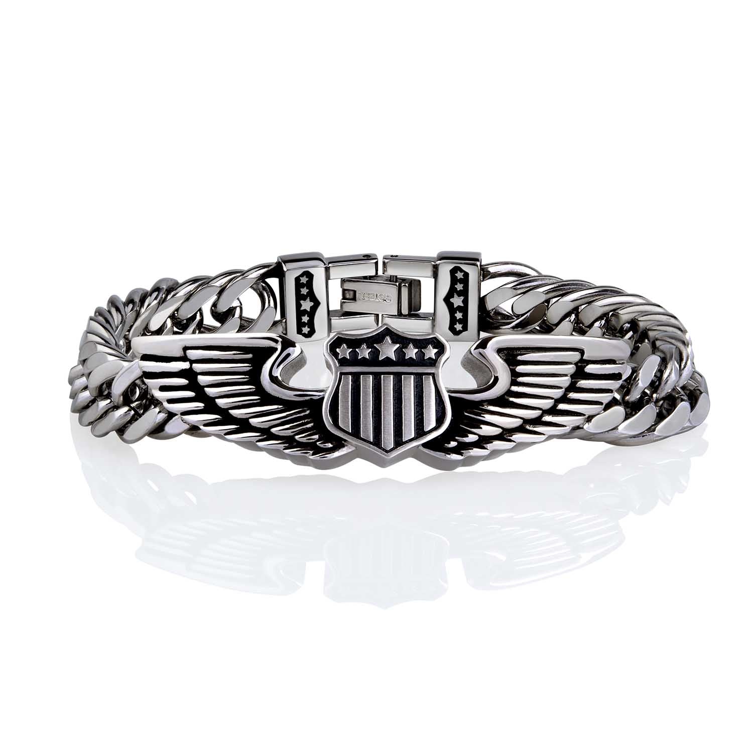 Freedom Wings Bracelet Steel Horse Jewelry