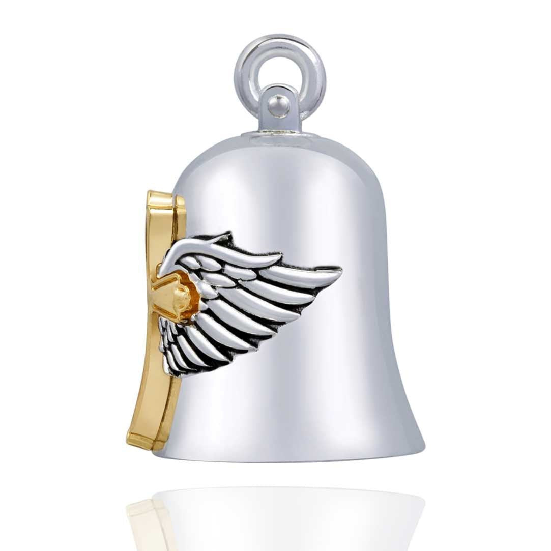 Gold Cross & Wings Road Bell