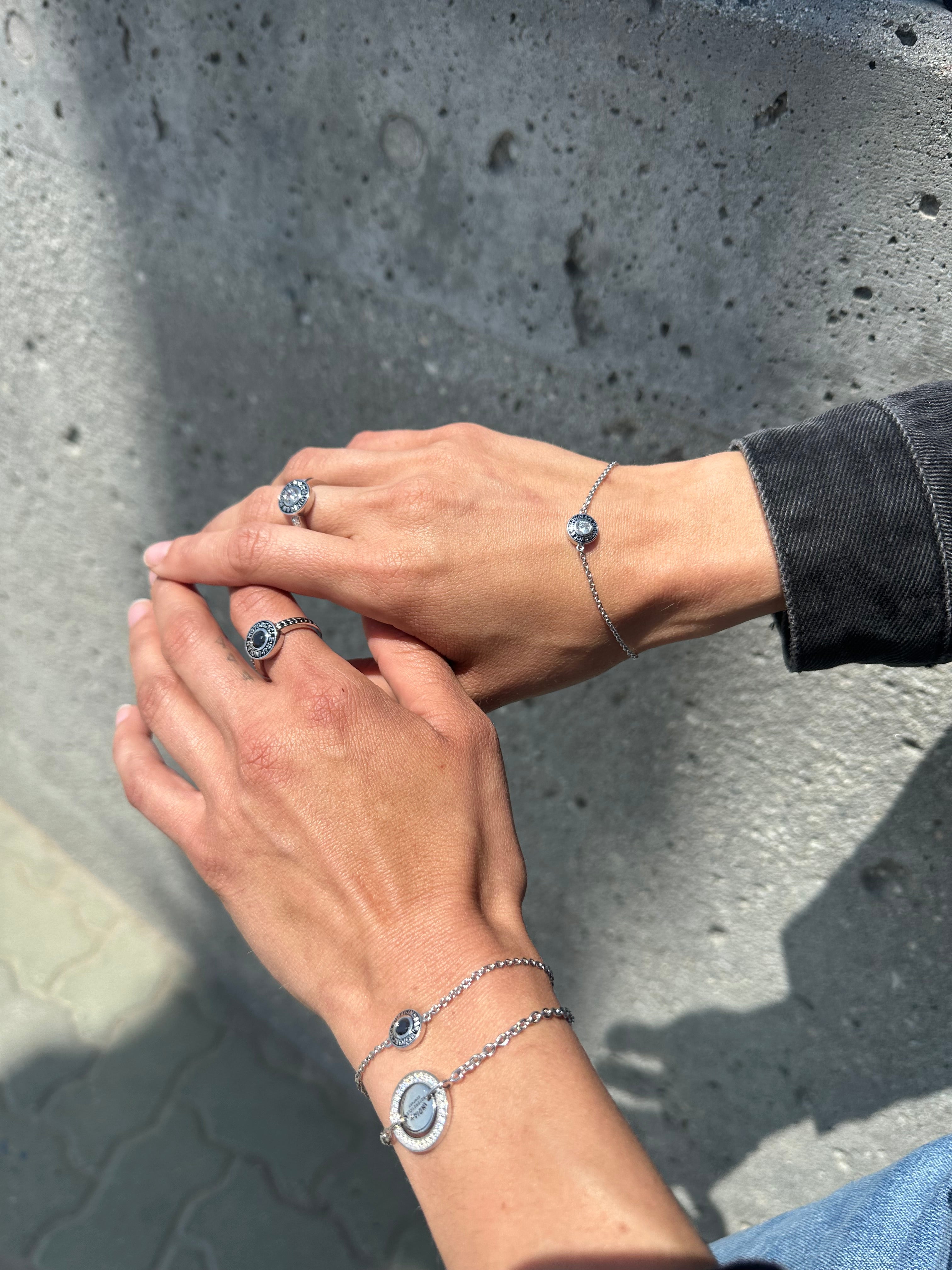 Rivet & Black Stone Ring