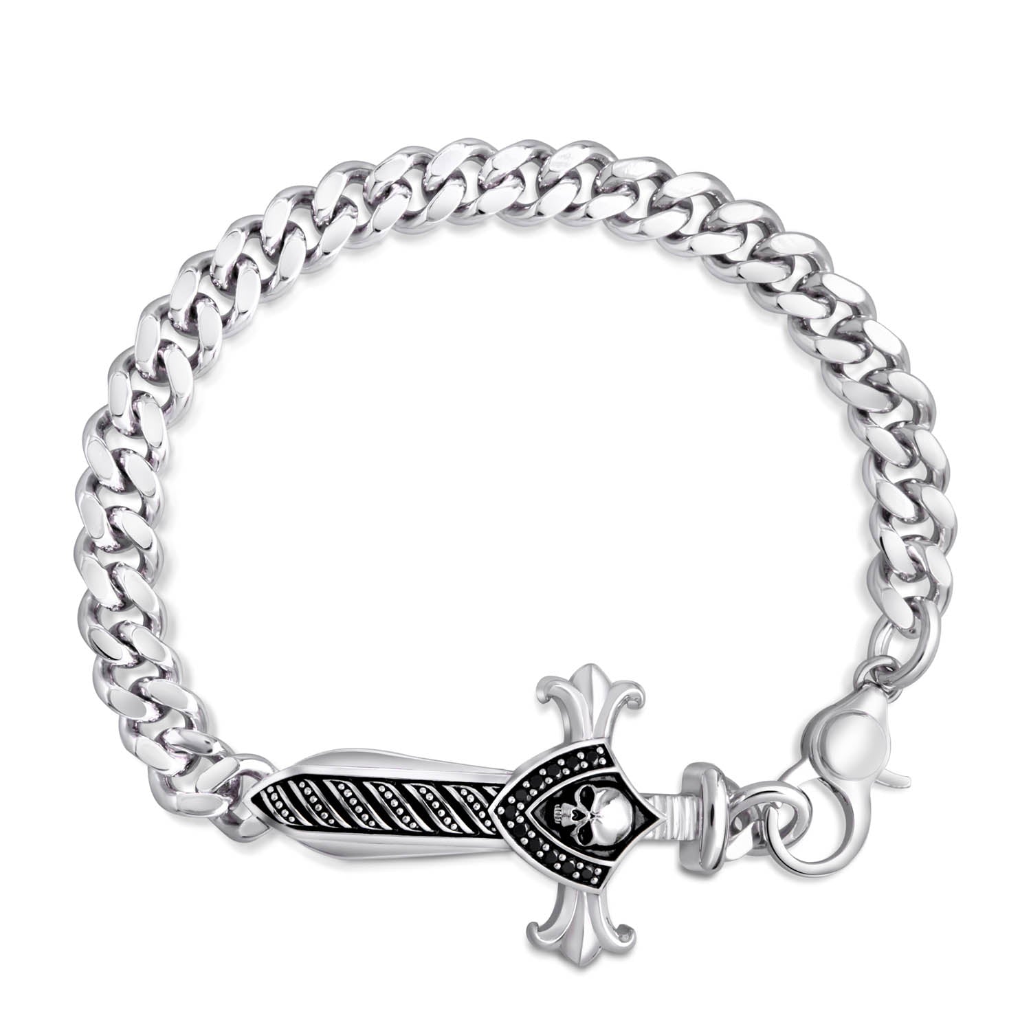 Skull & Cross Chain Bracelet