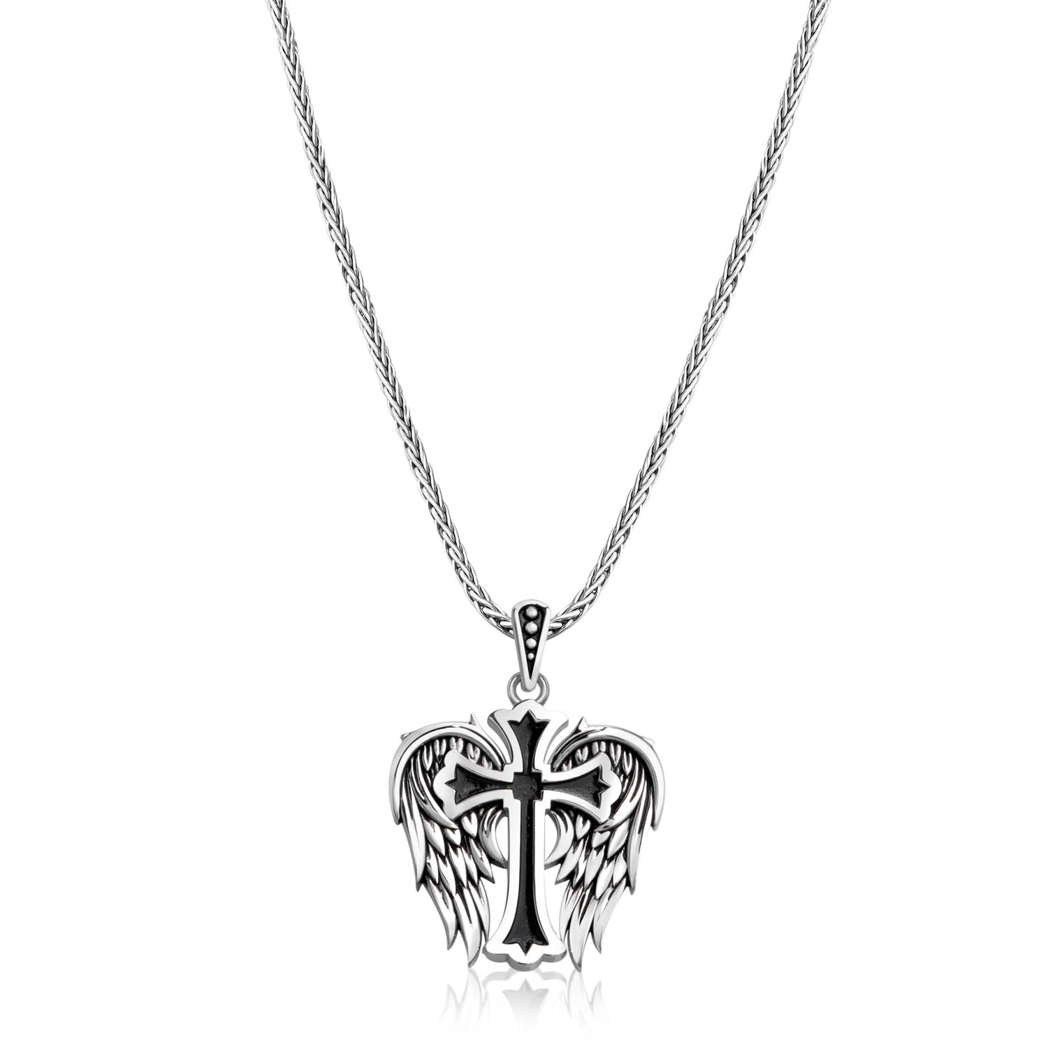 Guardian Wing and Cross Necklace