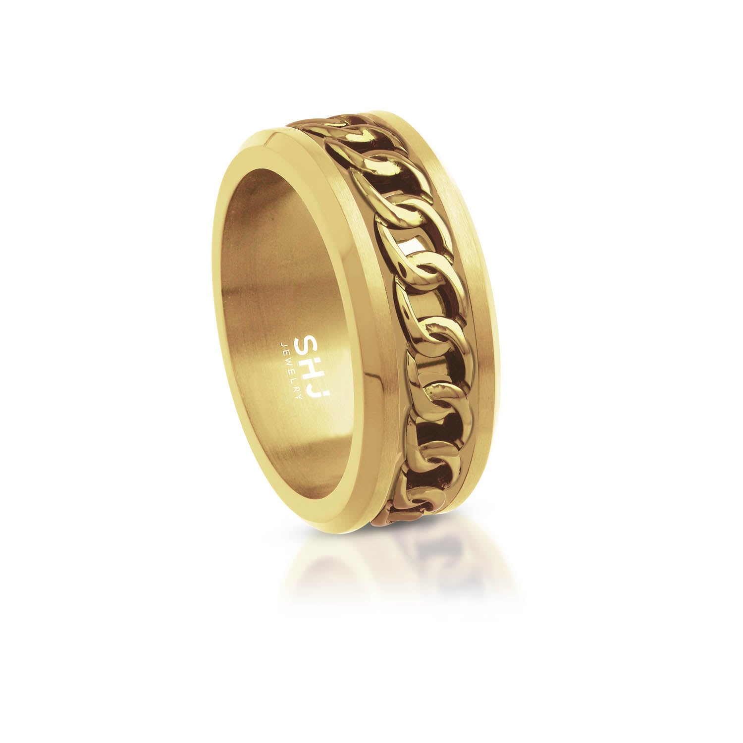 Curblink Inlay Band Ring