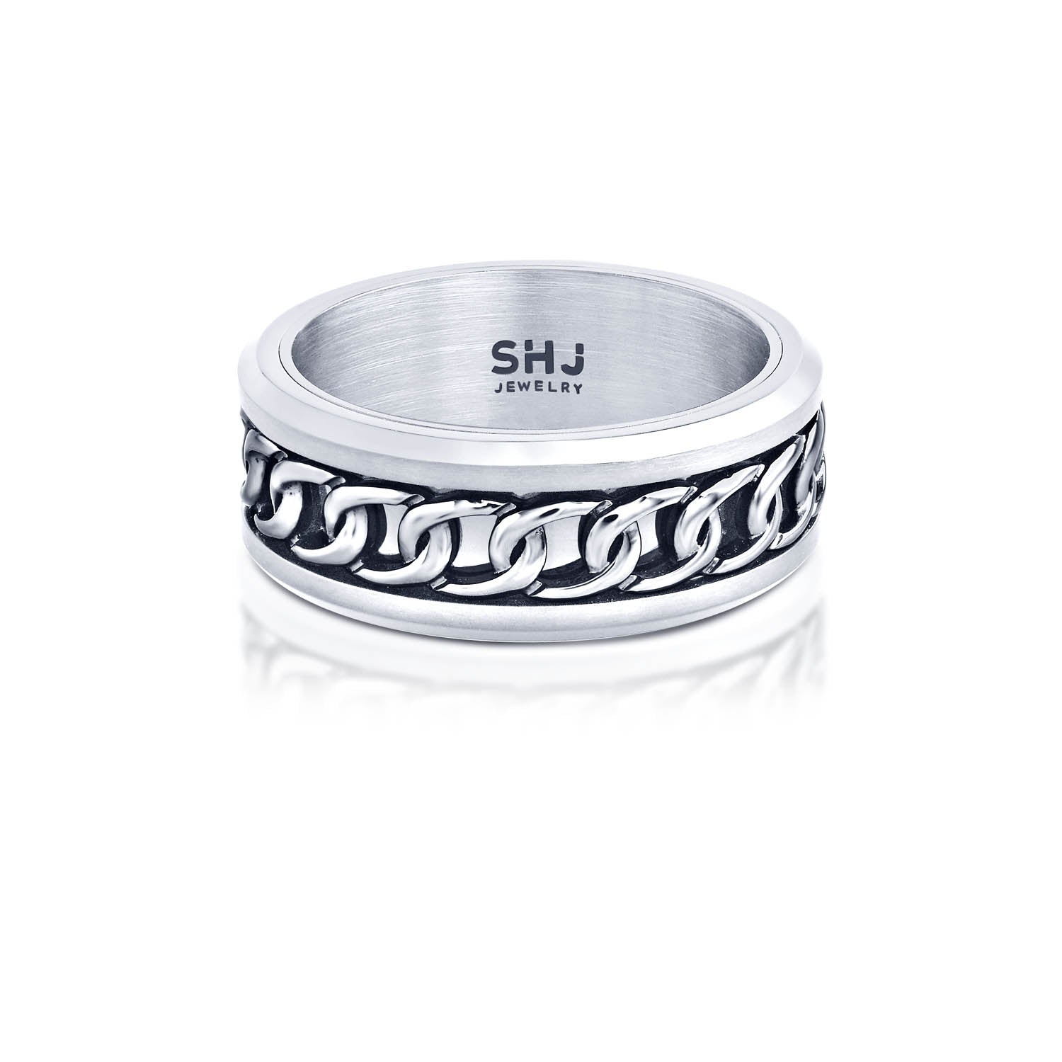 Curblink Inlay Band Ring