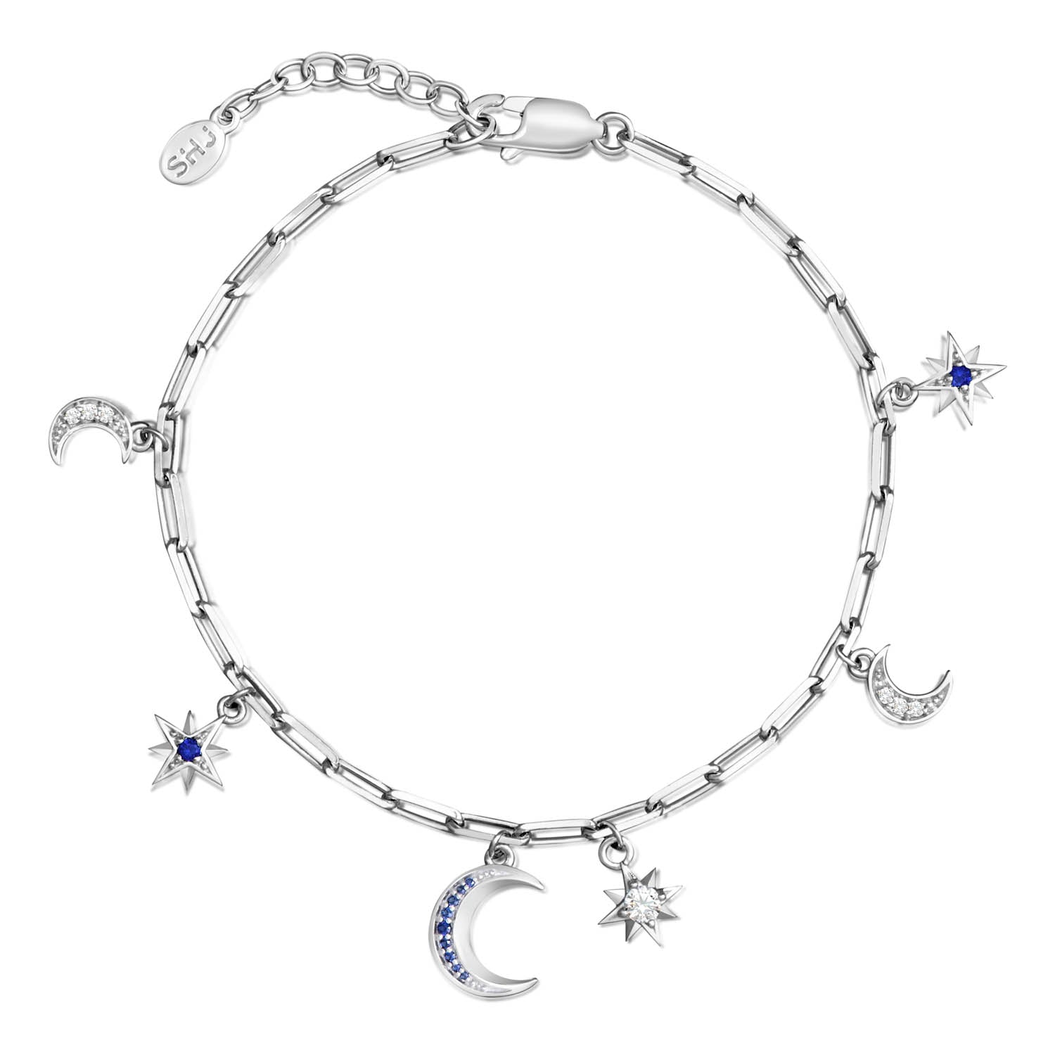 Moon & Stars Multi Charm Bracelet