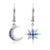 Moon & Stars Mismatched Drop Earrings