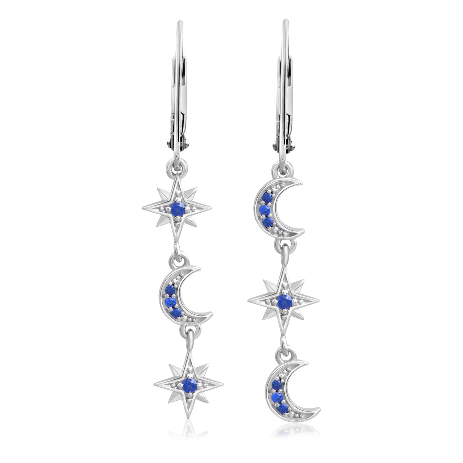 Moon & Stars Drop Earrings