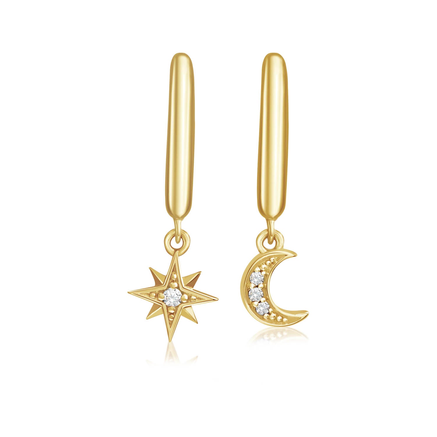 Moon & Stars Hoop Earrings