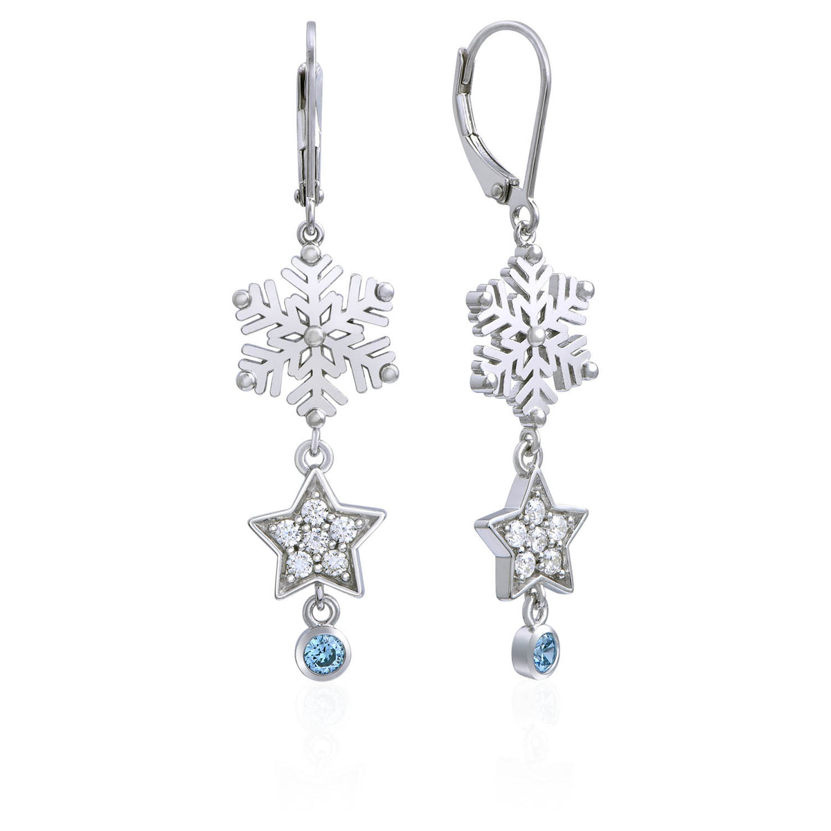 Snowflake Drop Earrings