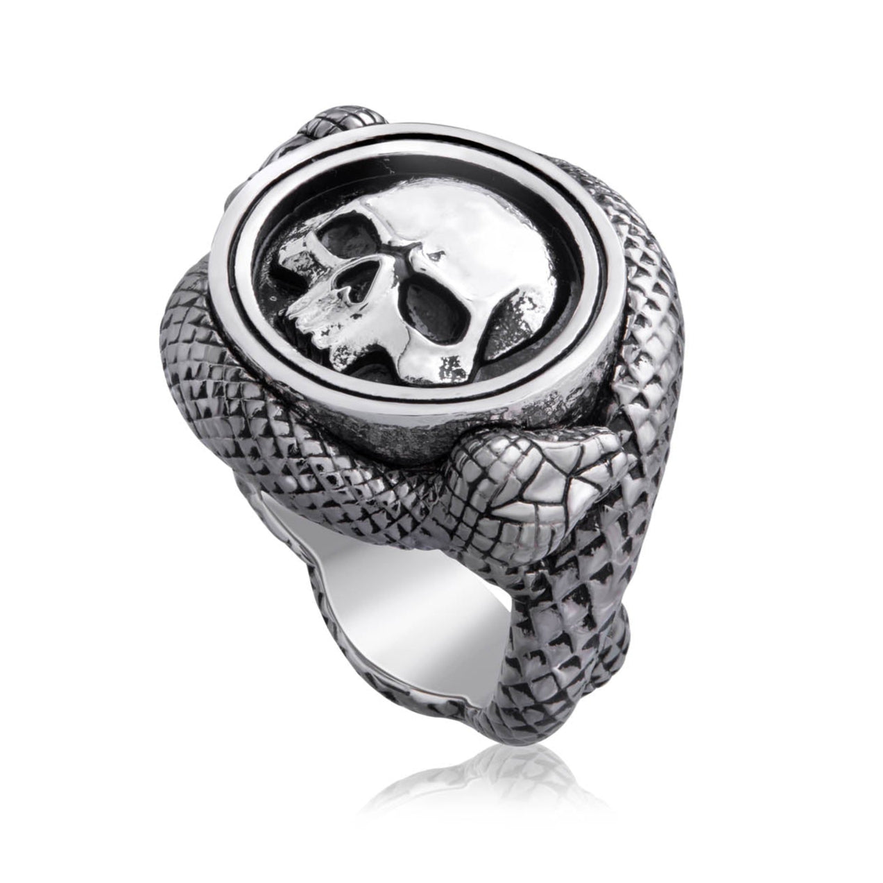 Skull & Snake Ring