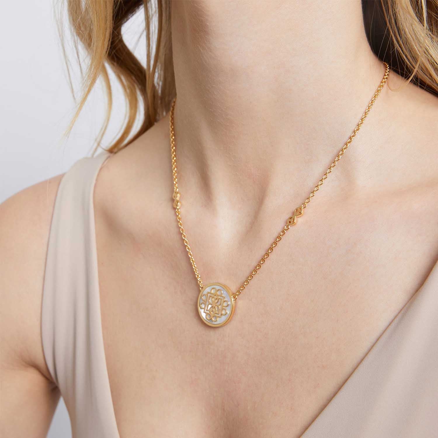 Lanna Eight Petal Deluxe Medallion Necklace