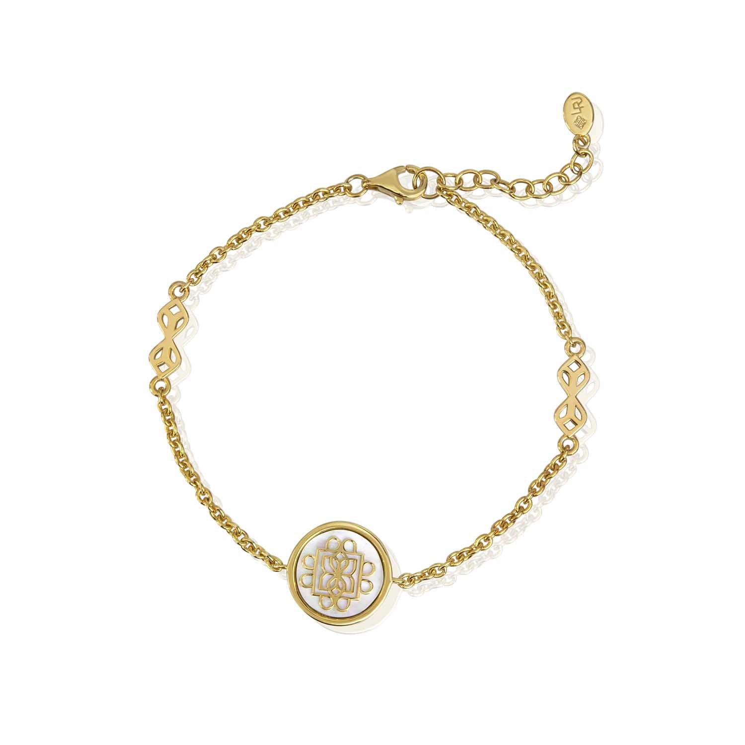 Lanna Eight Petal Medallion Bracelet