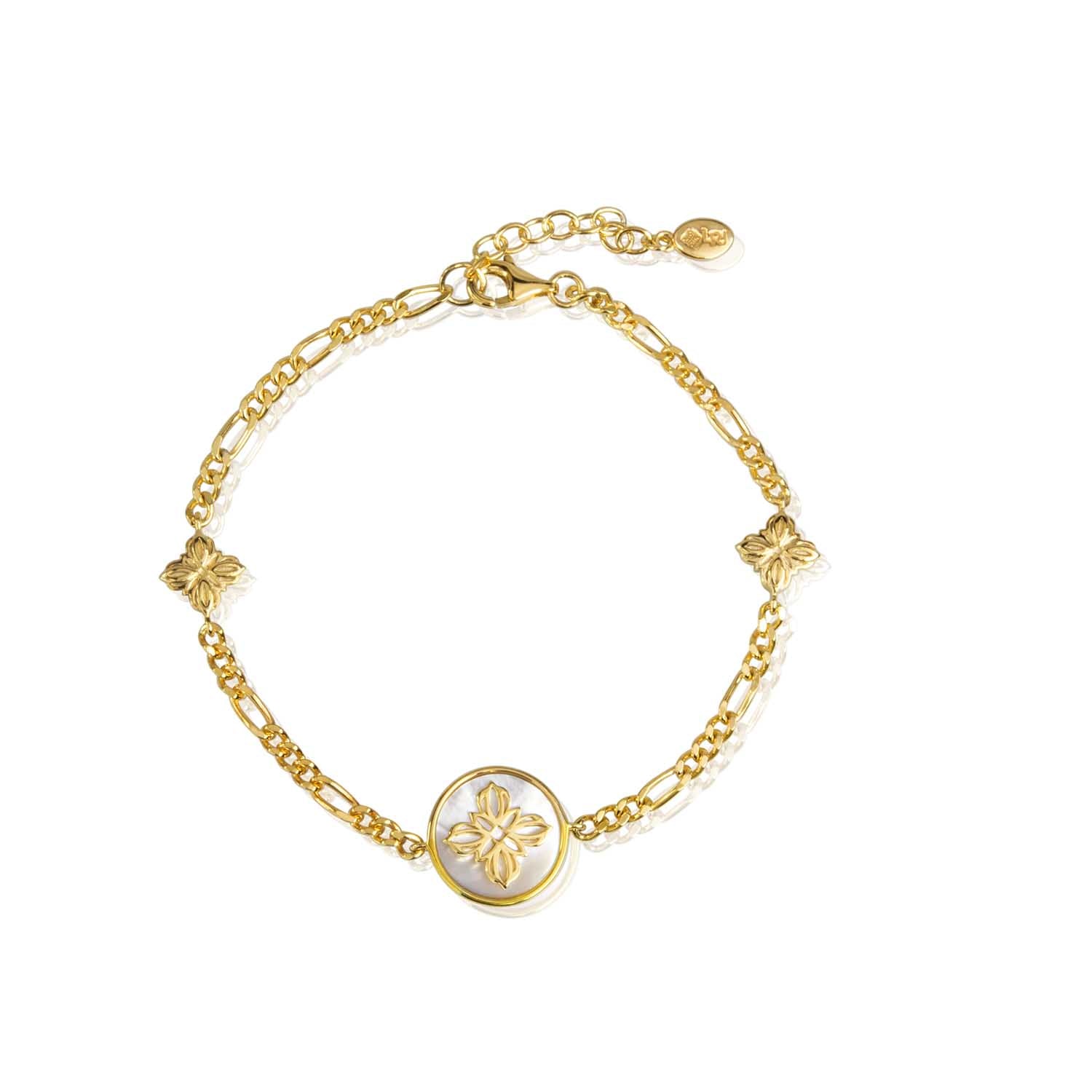 Lanna Four Petal Medallion Bracelet