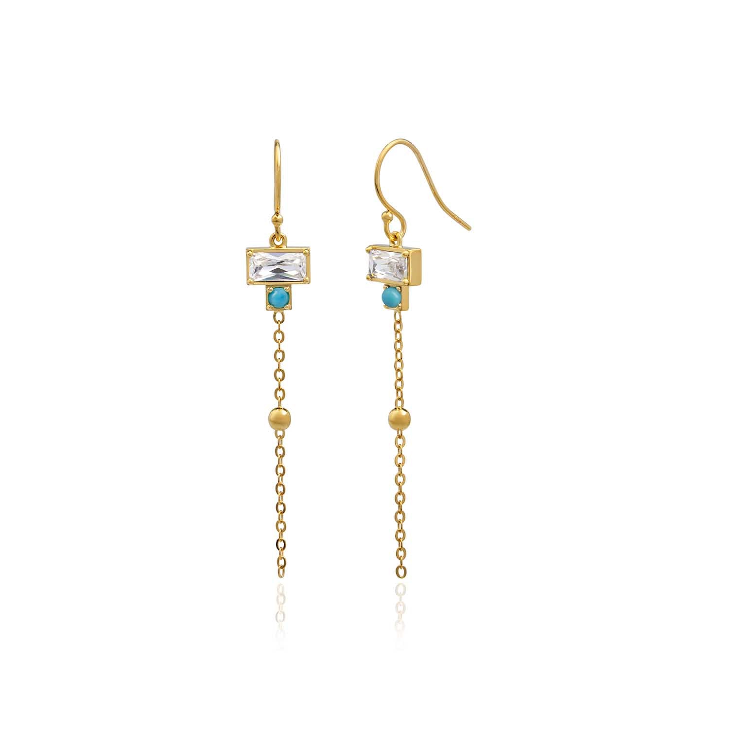 Samantha Turquoise Satellite Drop Earrings