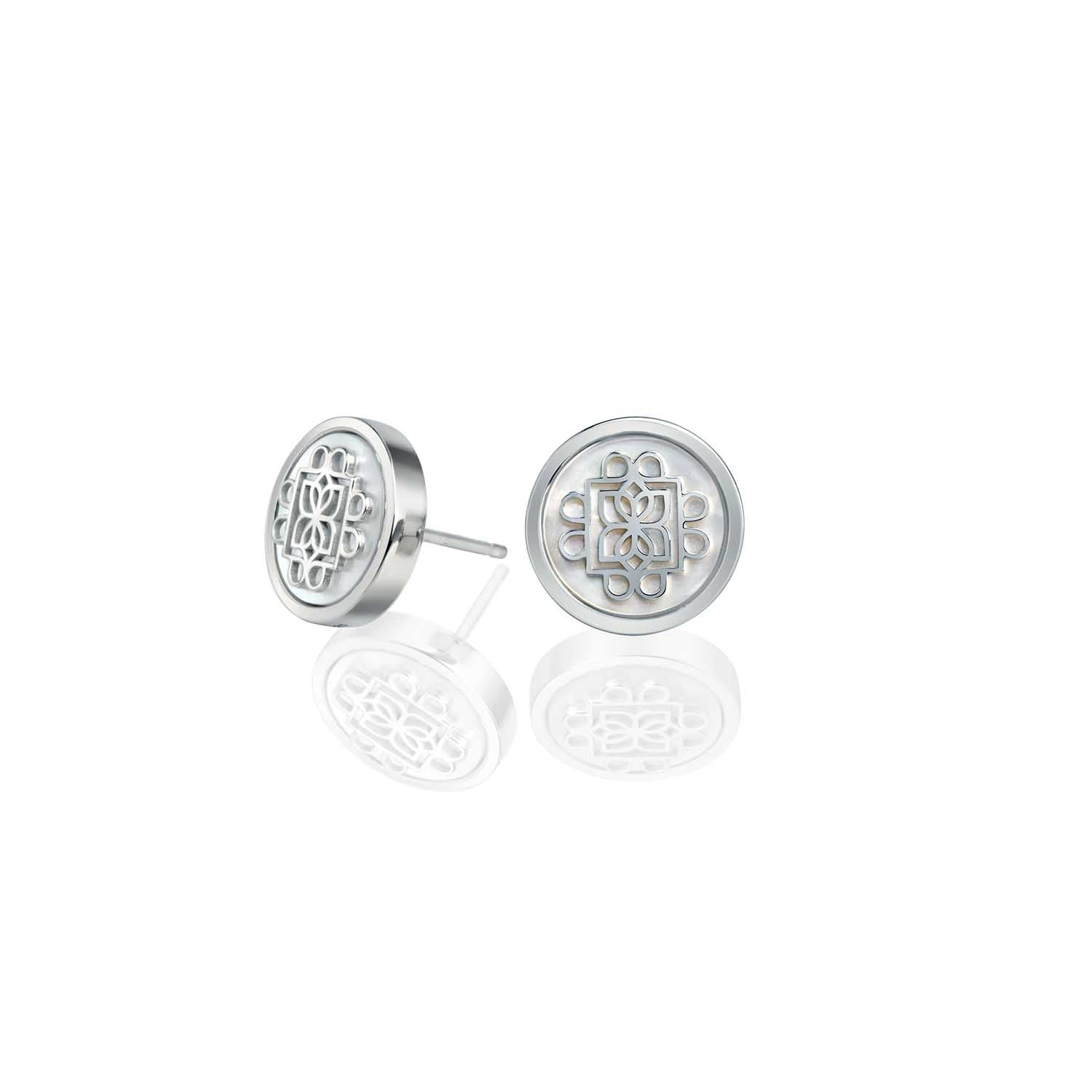 Lanna Eight Petal Medallion Post Earrings