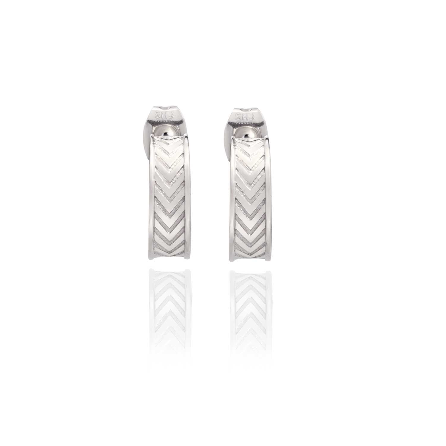 Chevron Hoop Earrings