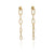 Paper Clip Chain Drop Earrings