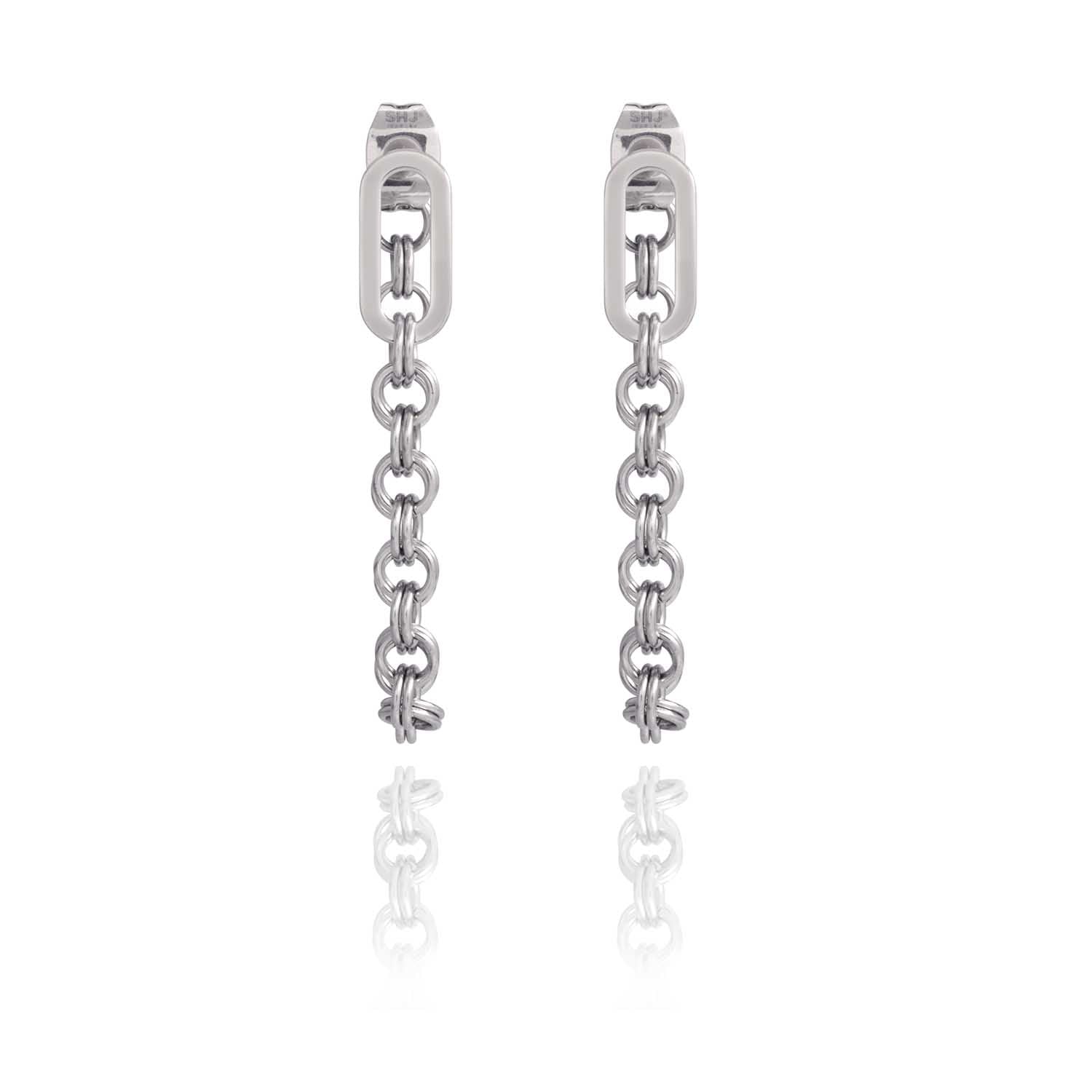 Dual Links Chain Earrings