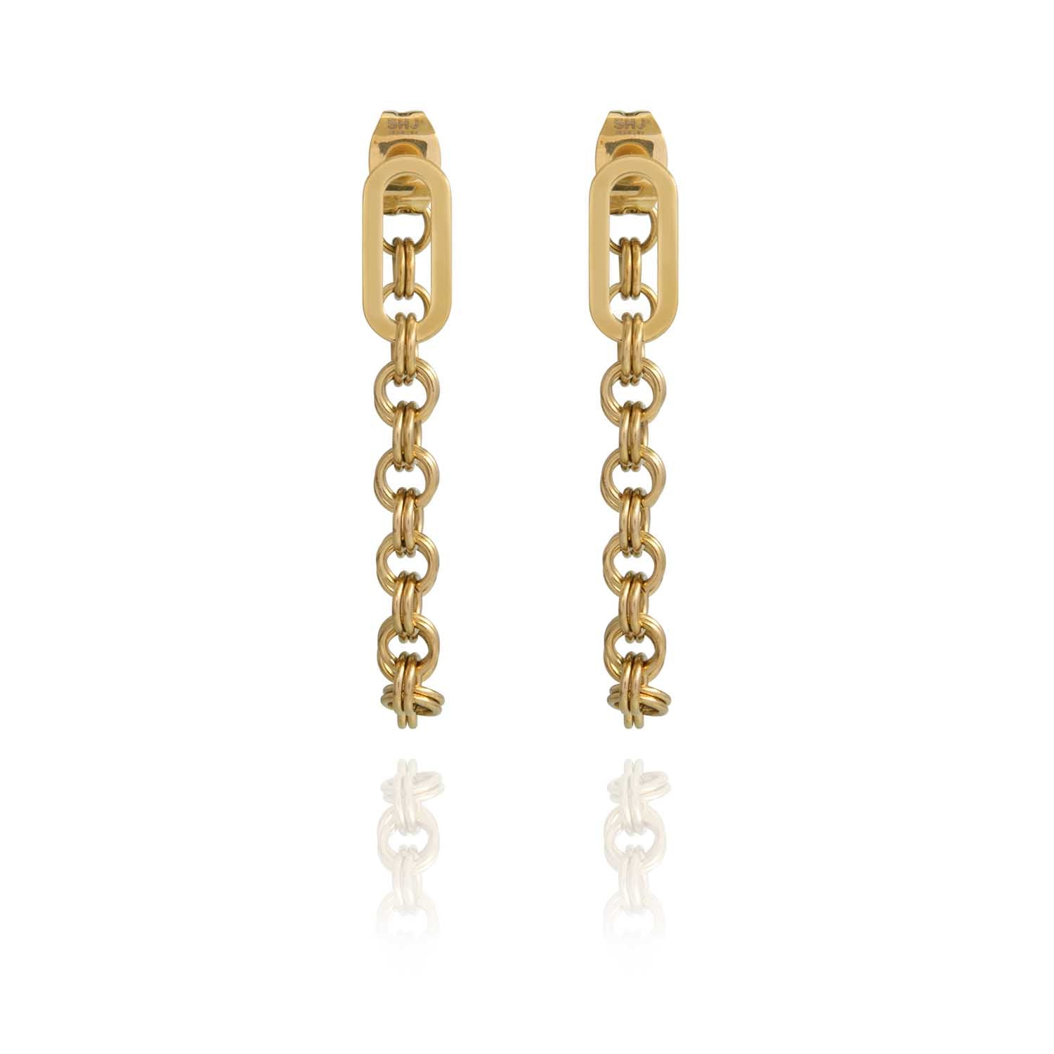 Dual Links Chain Earrings