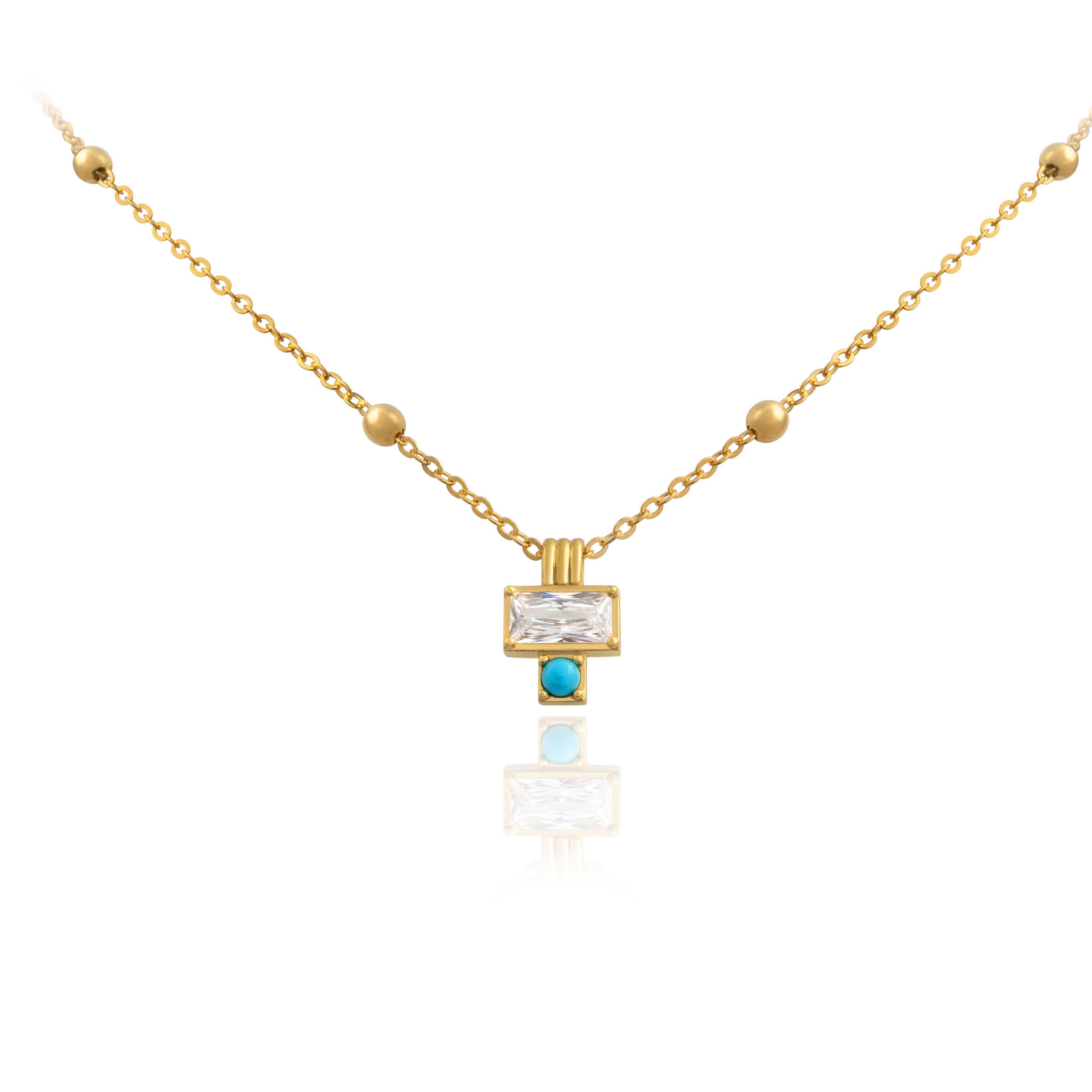 Samantha Turquoise Satellite Necklace