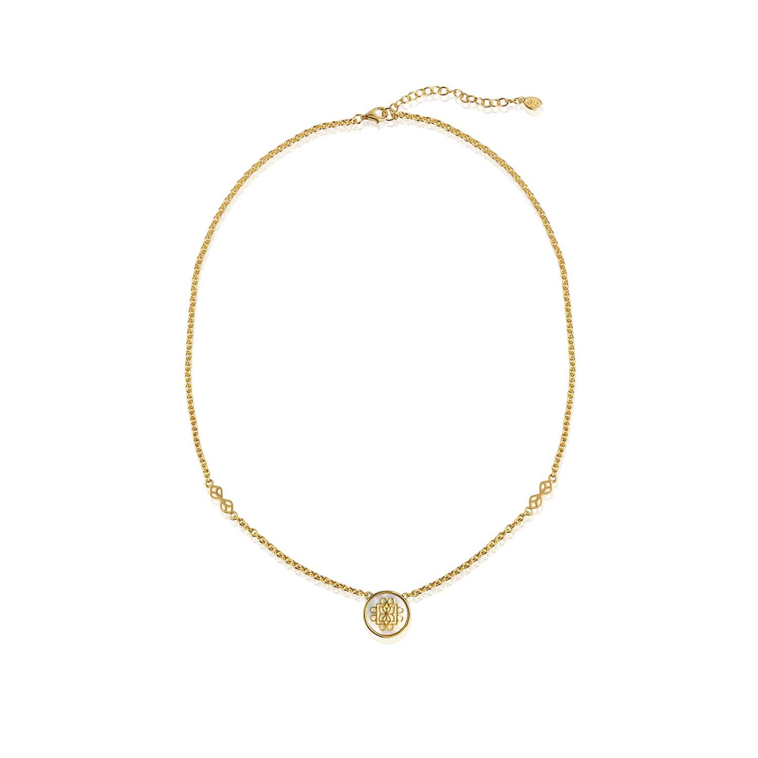 Lanna Eight Petal Petite Medallion Necklace