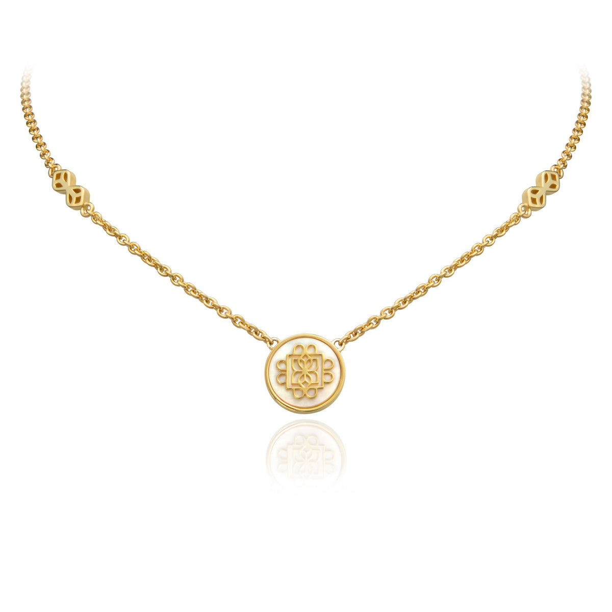 Lanna Eight Petal Petite Medallion Necklace