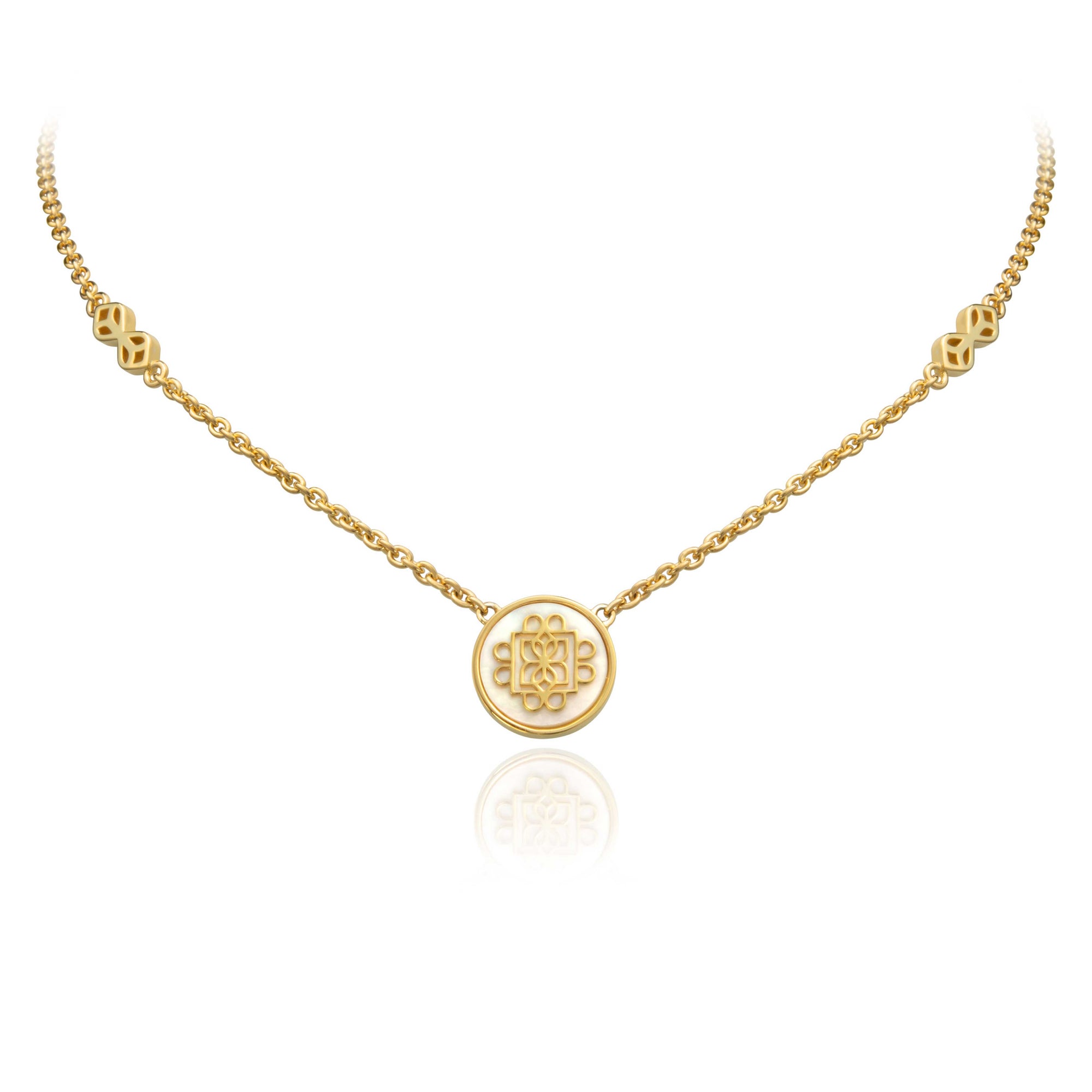 Lanna Eight Petal Petite Medallion Necklace