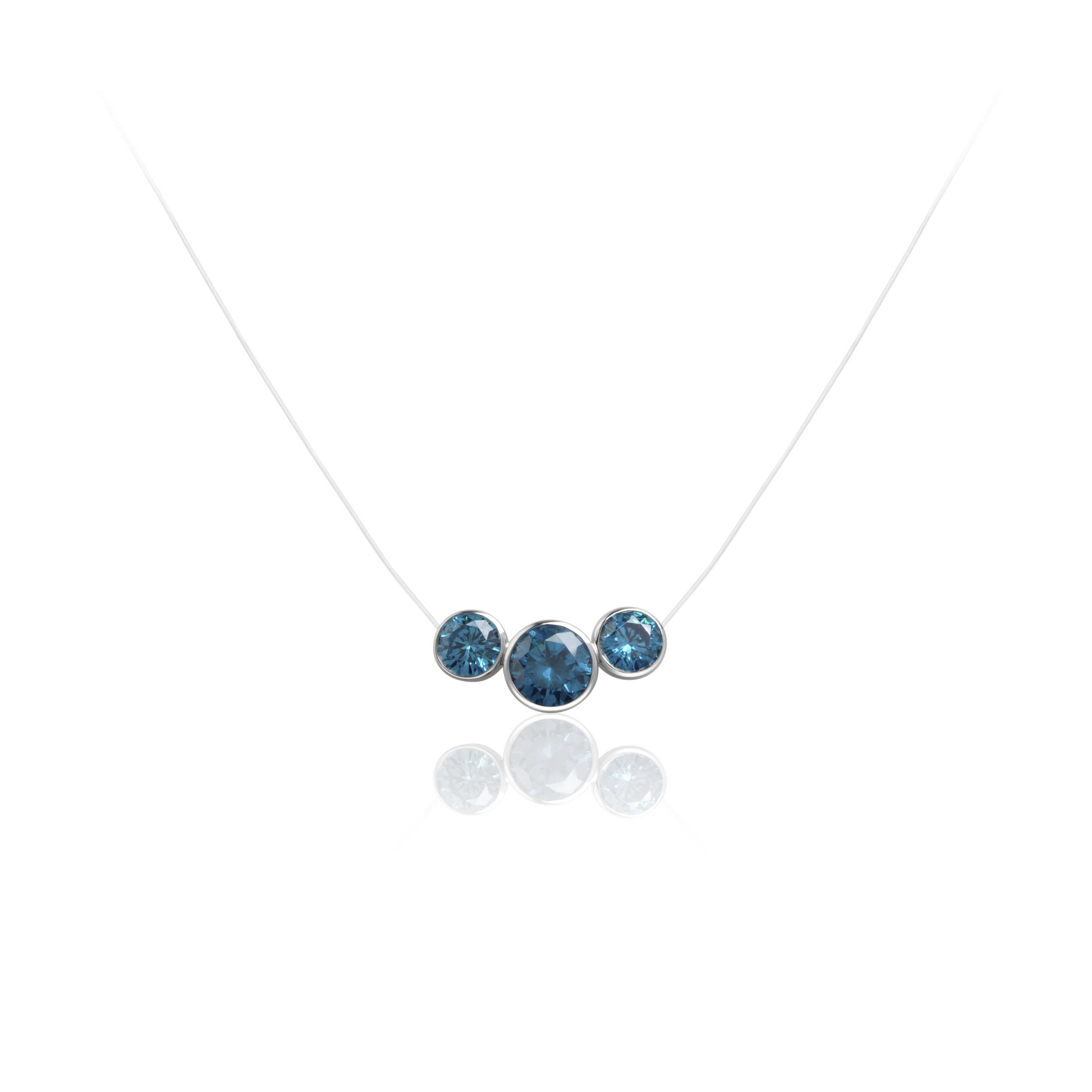 Lanna Illusion 3-Stone Necklace