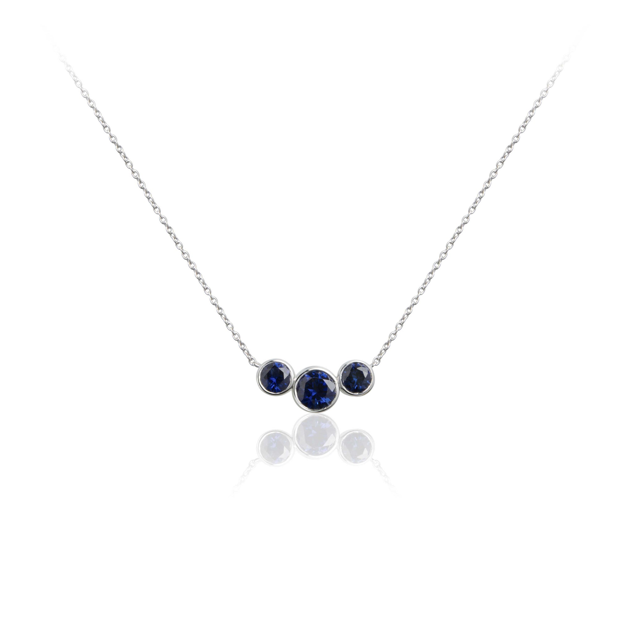 Lanna Solitaire 3-Stone Necklace