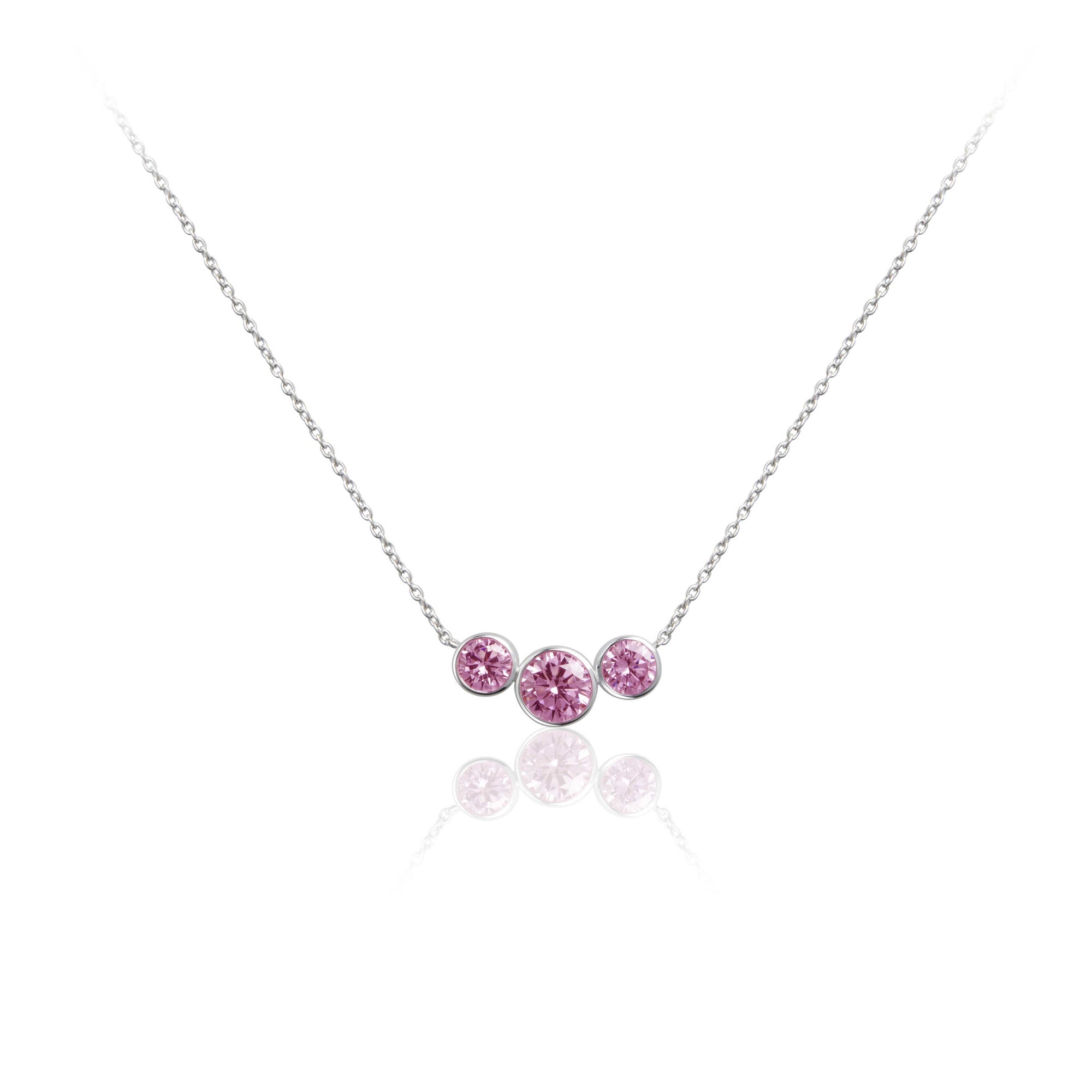 Lanna Solitaire 3-Stone Necklace