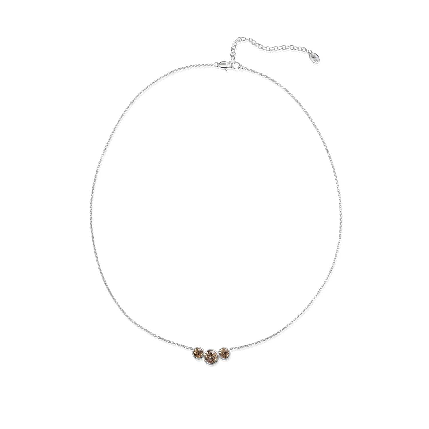 Lanna Solitaire 3-Stone Necklace