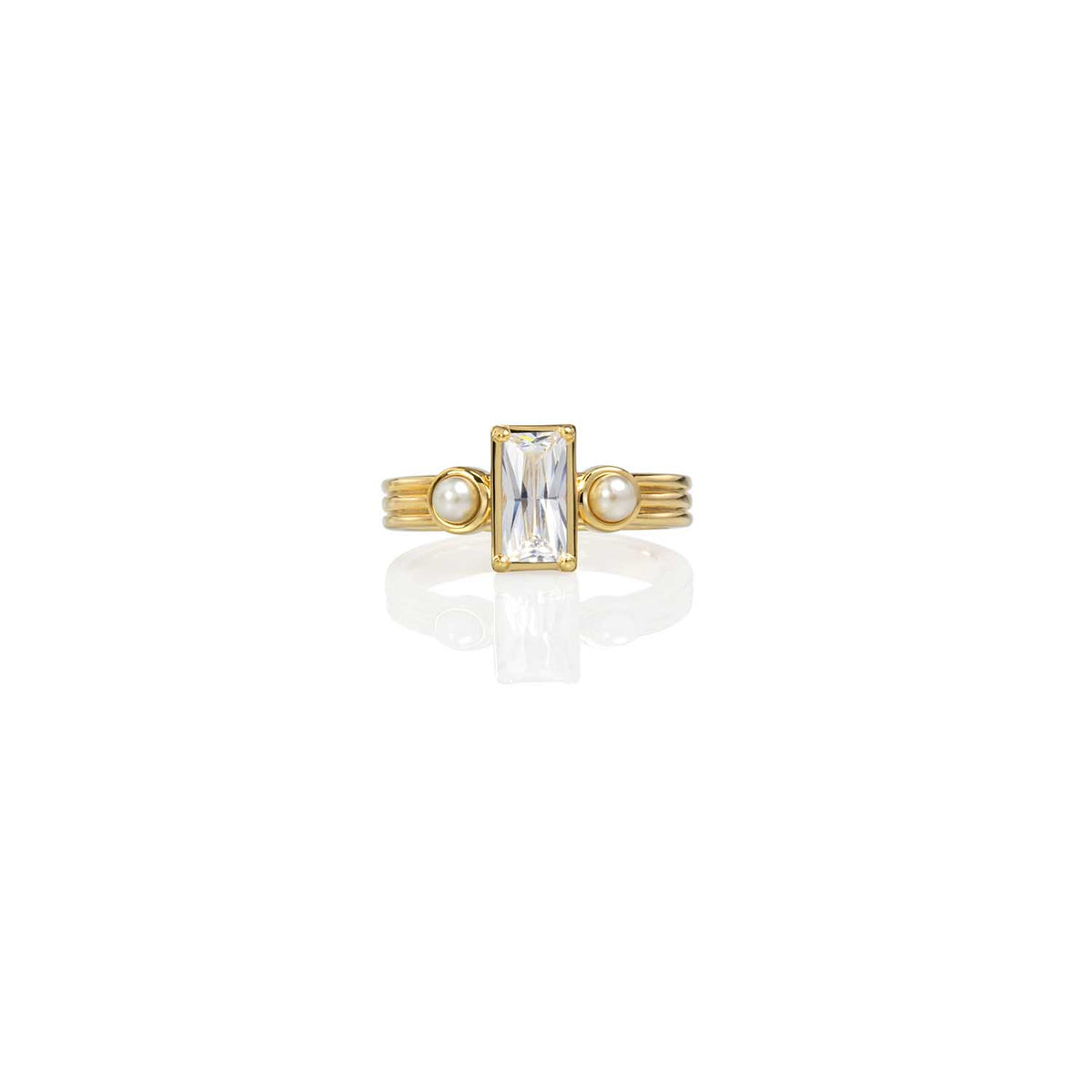 Samantha Pearl Baguette Ring