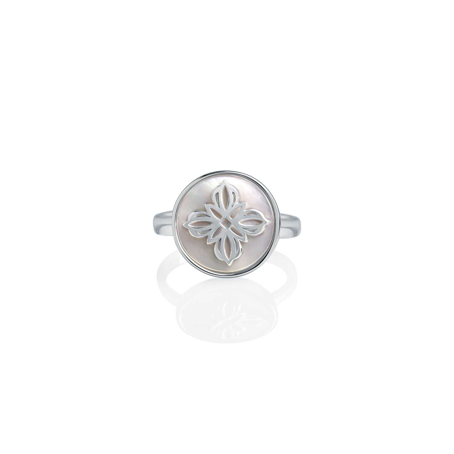 Lanna Four Petal Medallion Ring