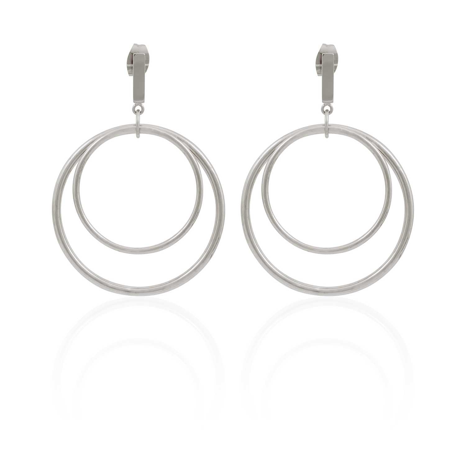 Double Ring Post Earrings