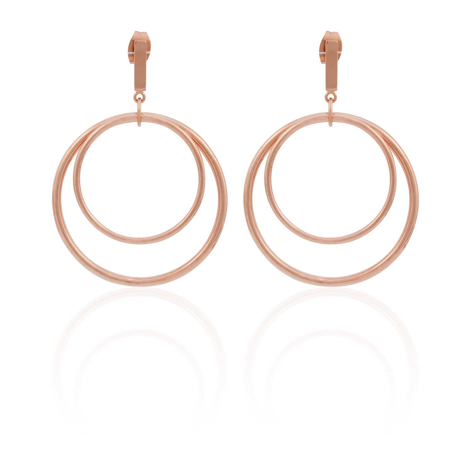 Double Ring Post Earrings