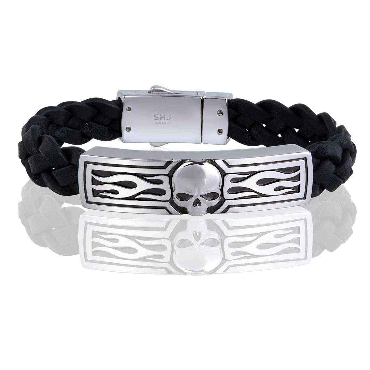 Blazin&#39; Skull Bracelet Steel Horse Jewelry