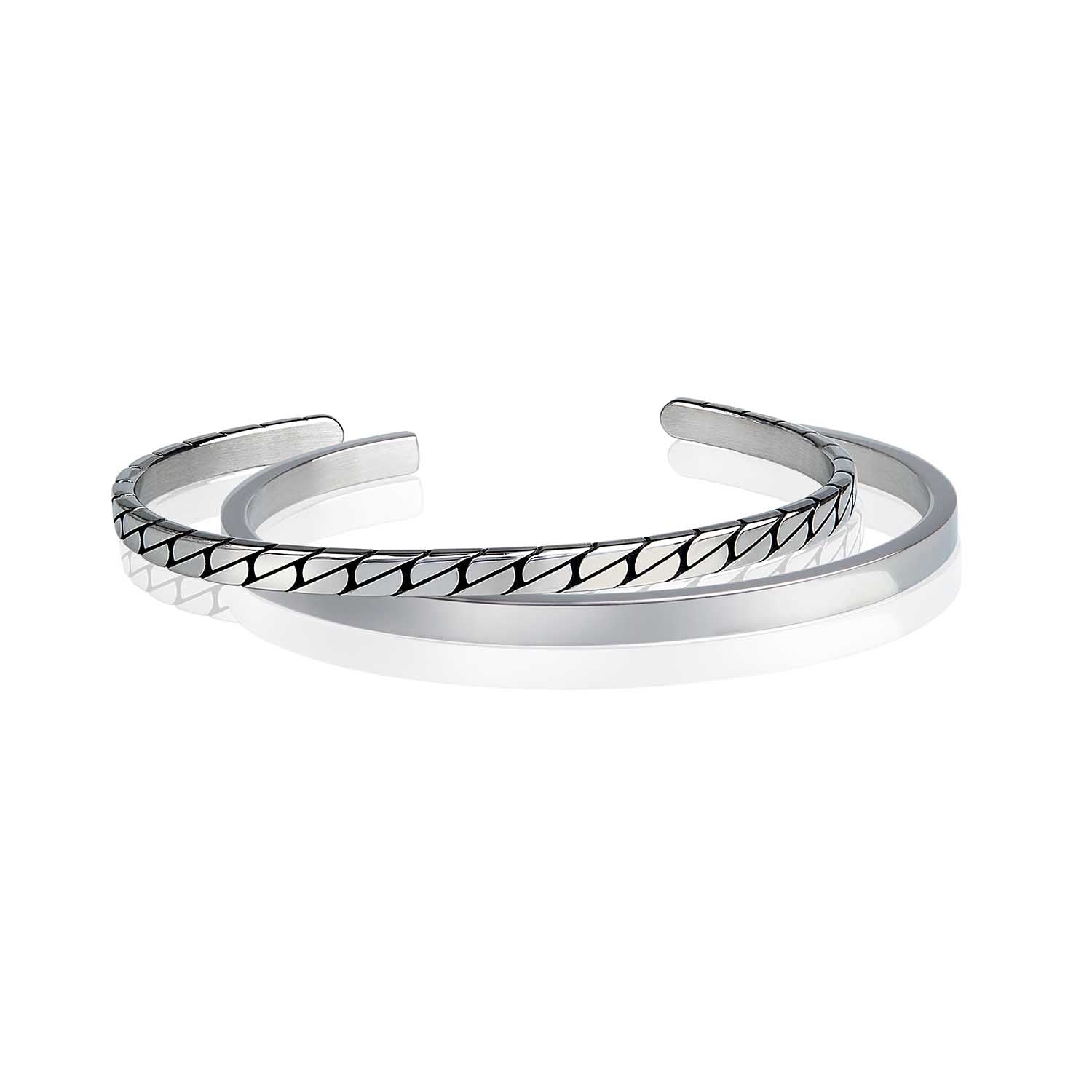 Glide Women's Cuff Bracelet Set Steel Horse Jewelry