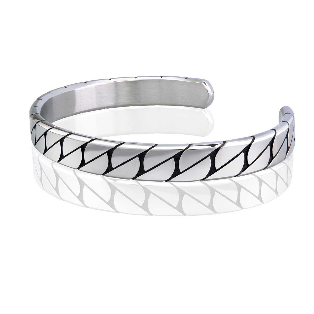 Glide Men&#39;s Chain Cuff Bracelet Steel Horse Jewelry