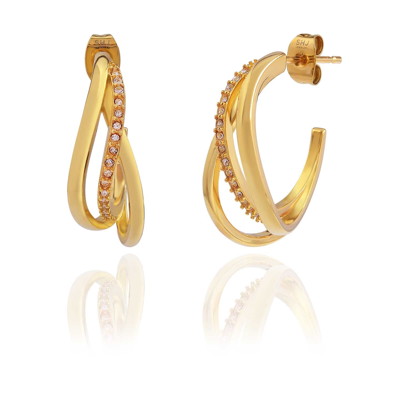 Interlace Hoop Earring