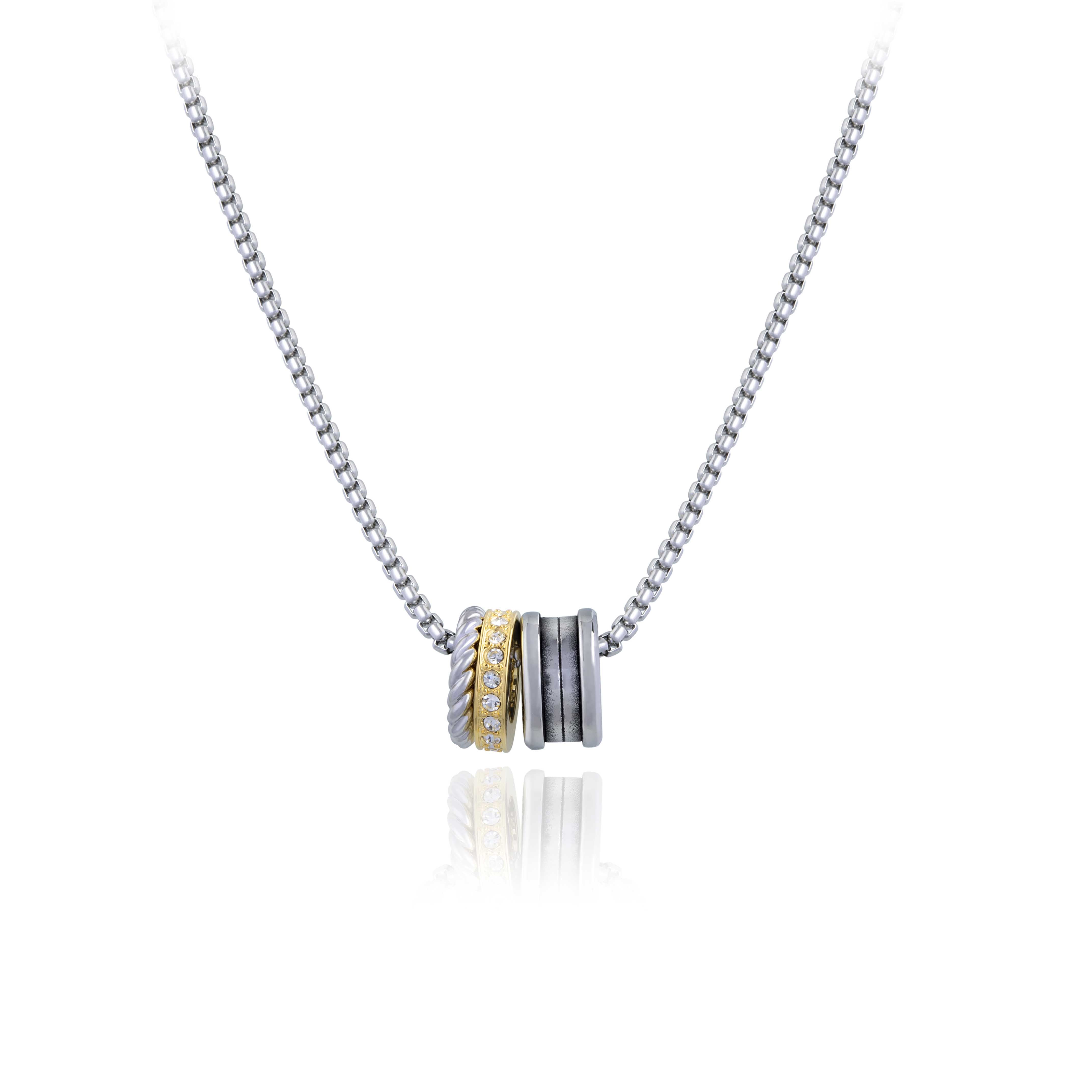 Twist & Flow 3-Barrel Necklace Steel Horse Jewelry