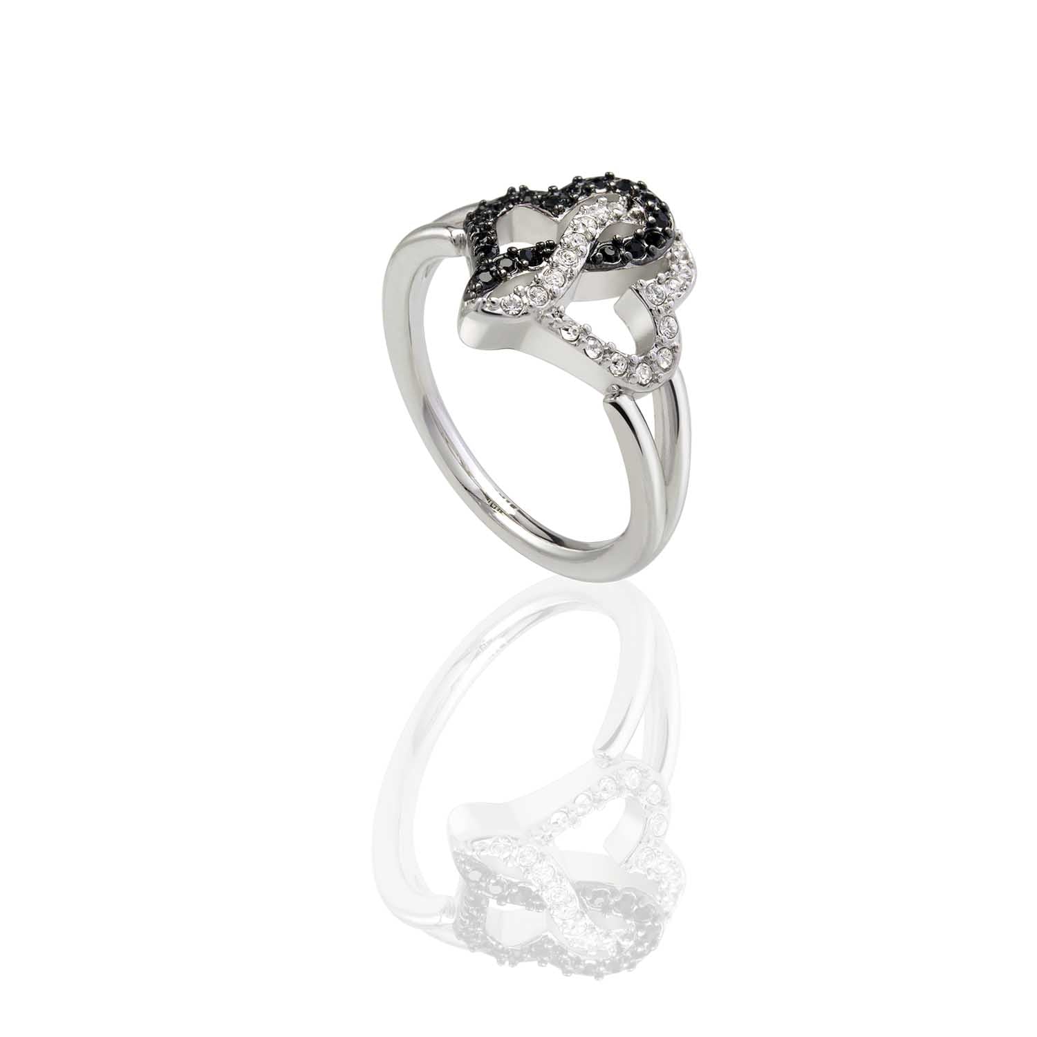 Contrasting Hearts Ring