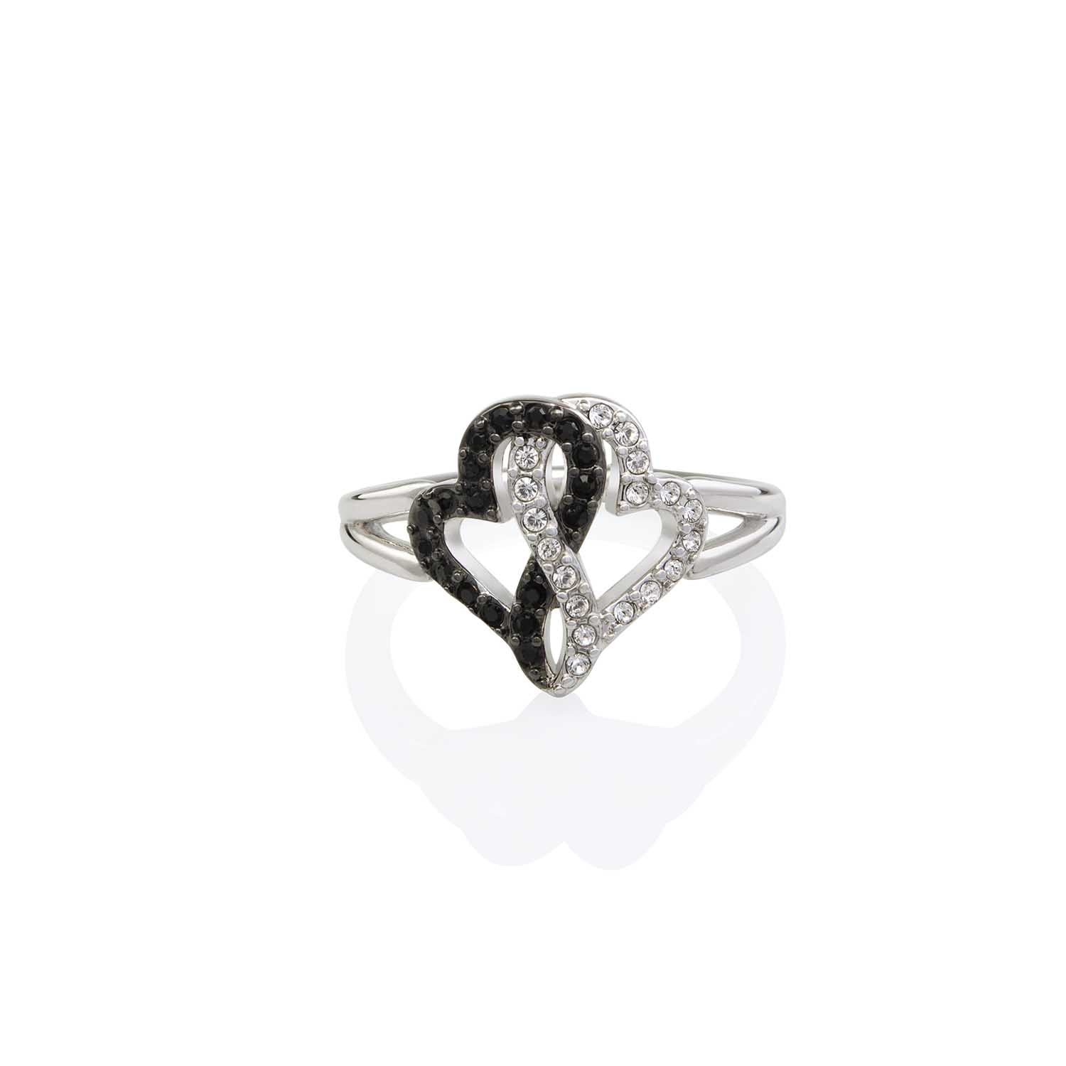 Contrasting Hearts Ring Steel Horse Jewelry