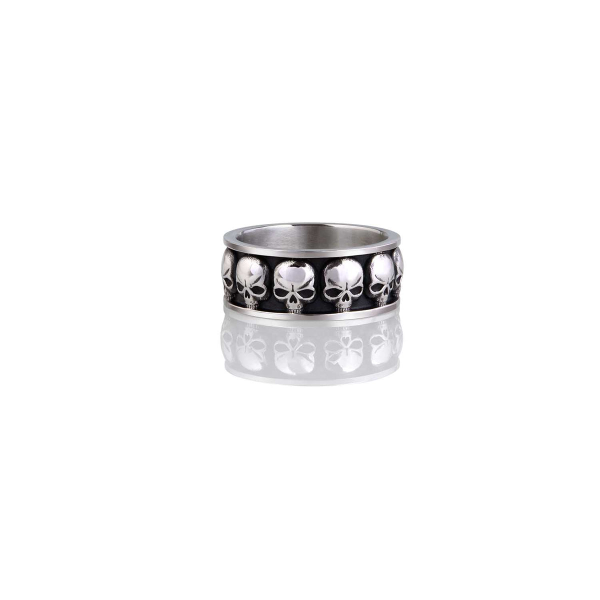 Legion of Skulls Band Ring Steel Horse Jewelry