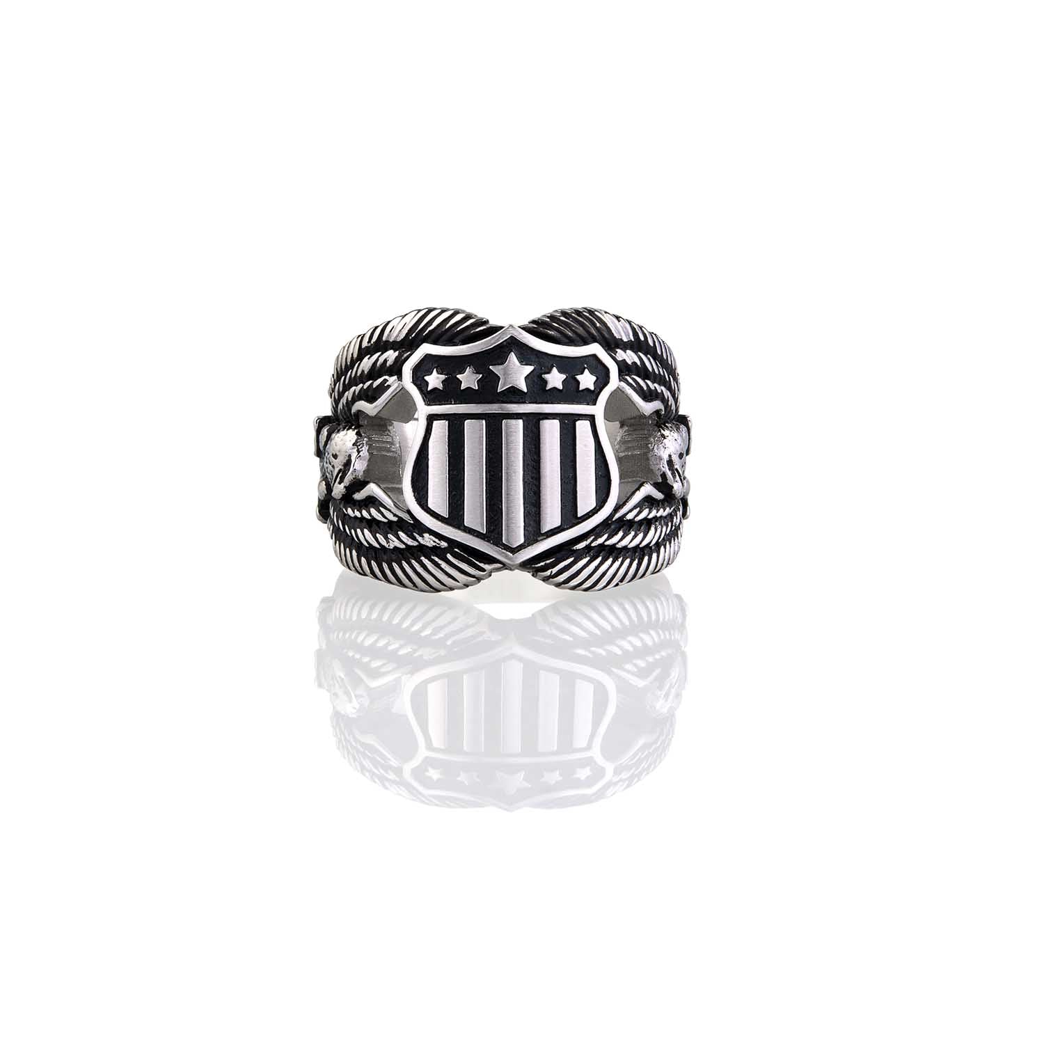 Freedom Wings Ring Steel Horse Jewelry