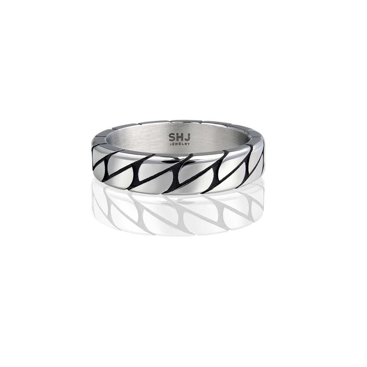 Glide Women&#39;s Band Ring Steel Horse Jewelry