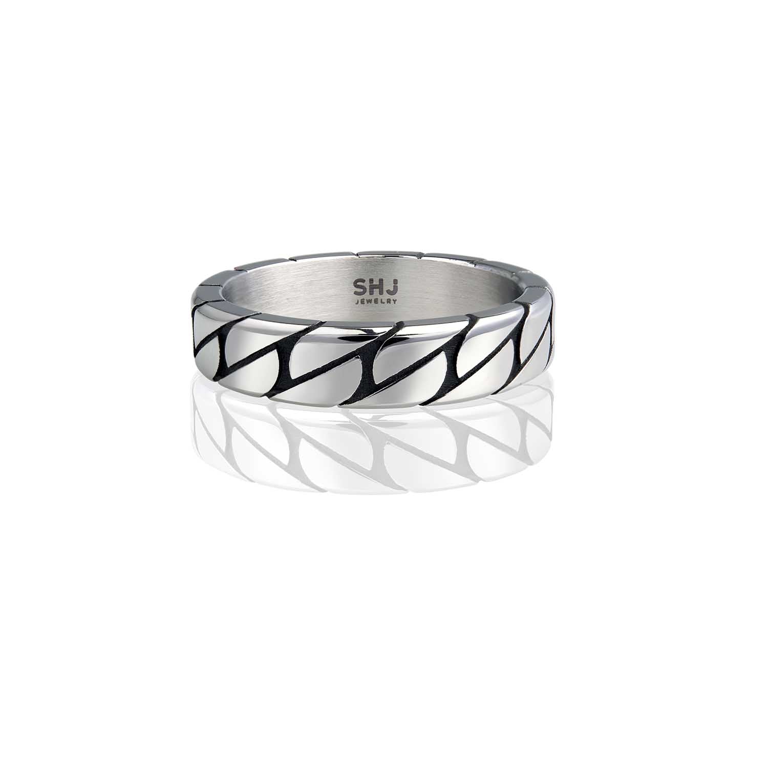 Glide Women's Band Ring Steel Horse Jewelry