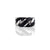 Black Double Link Chain Ring Steel Horse Jewelry